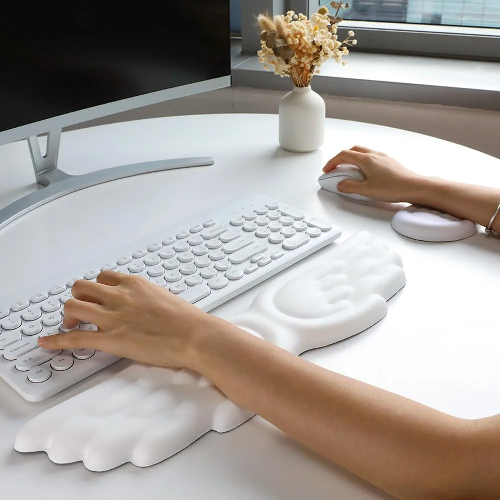 Keyboard Wrist Pad Leather - Mousepad Ergonomic Angel Keyboard Wrist Rest