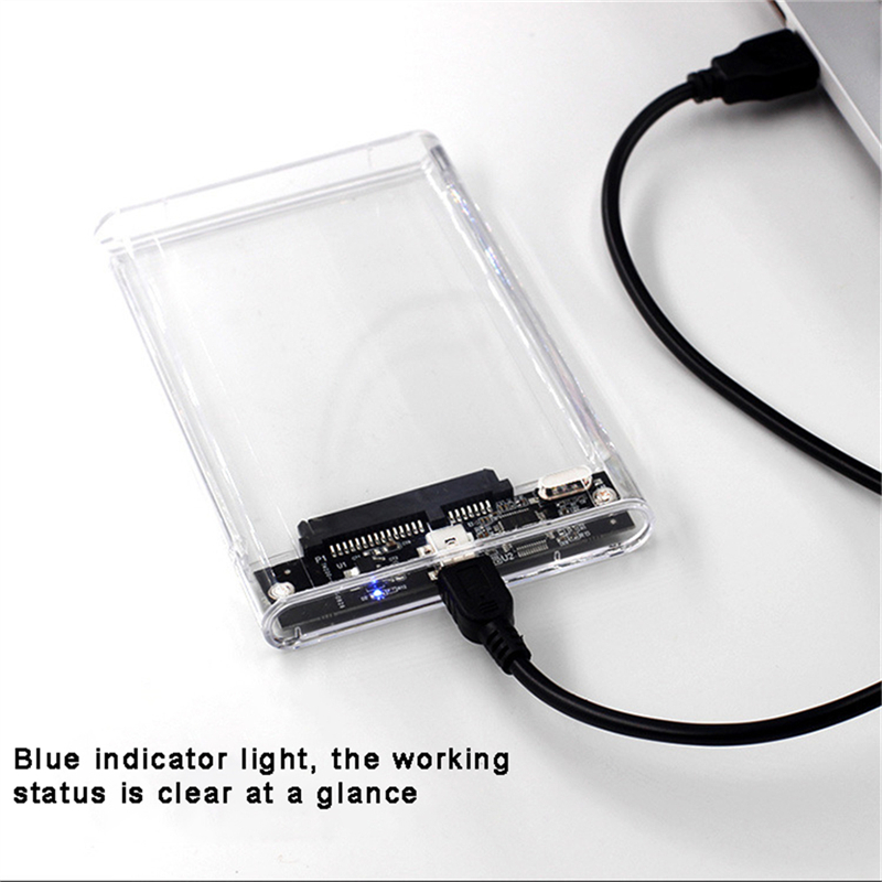 Portable Ssd Enclosure - Transparent HDD Case HDD Enclosure 2.5