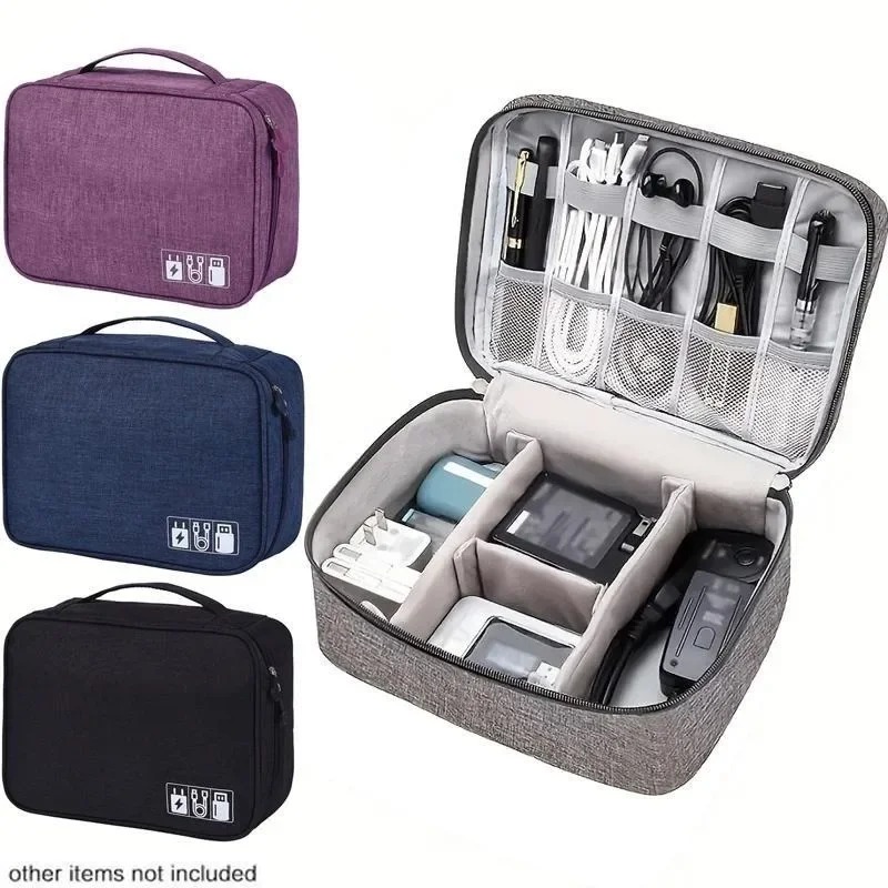 Tech Accessories To Gift - Electronics Organizer Travel Case Water Resistant