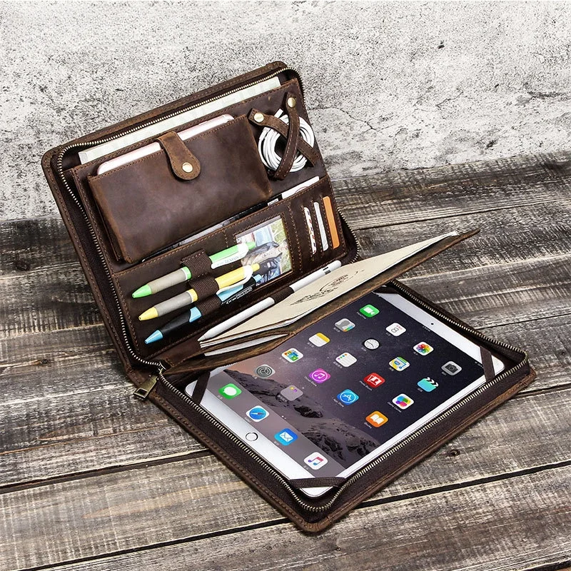 Tech Accessories For A Tablet - Leather Tablet Storage Bag for Apple