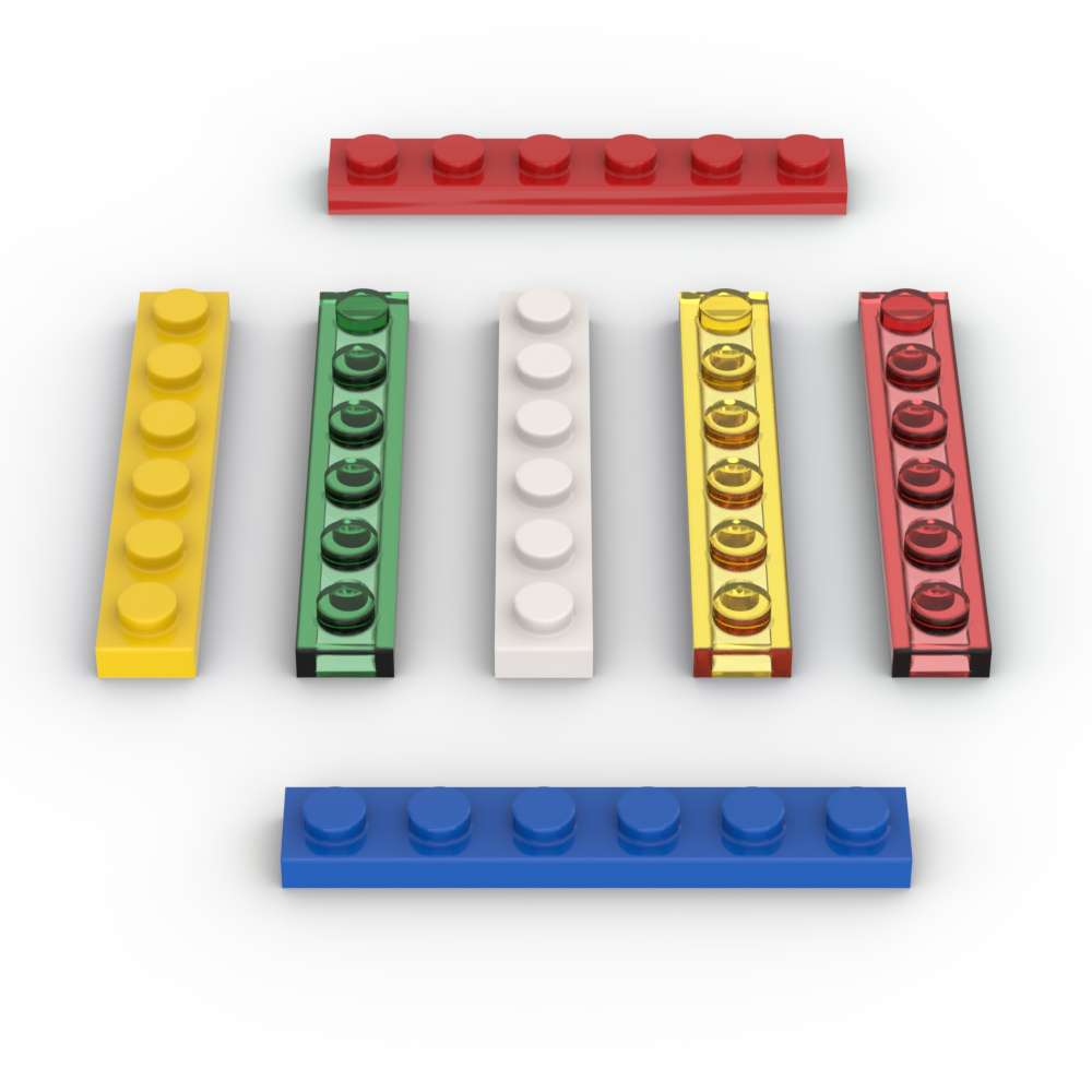 MOC 10PCS Plate 3666 1X6  Buil - Tech Accessories For Kids ulasan dan harga
