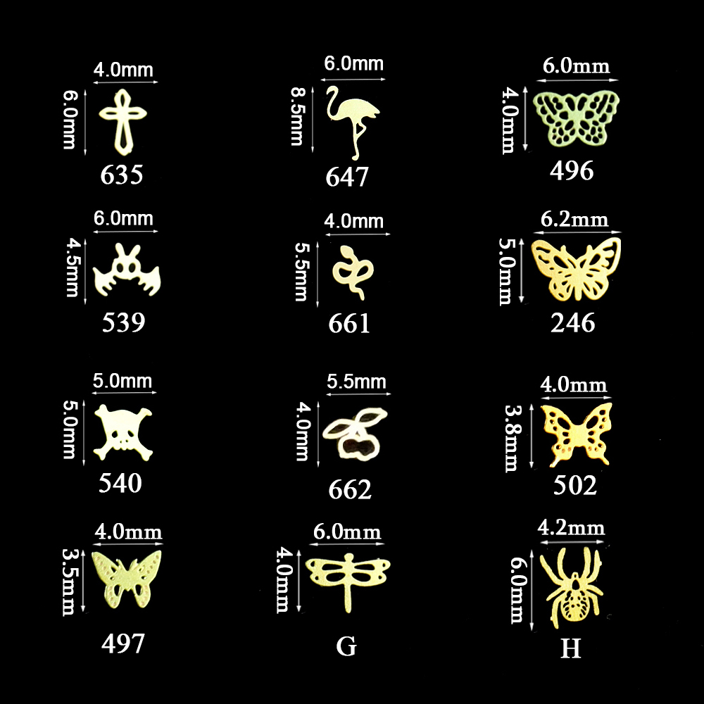 100pcs Gold Butterfly Metal Na - Trending Tech Accessories ulasan dan harga