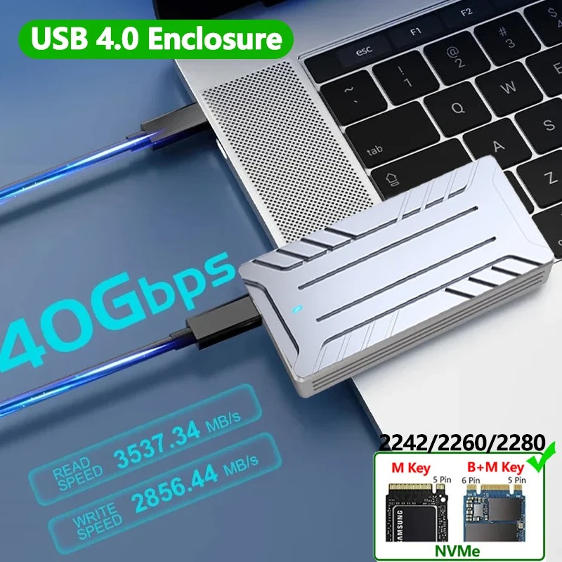 USB4 40Gbps M.2 NVMe SSD Enclo - Portable Ssd Enclosure ulasan dan harga
