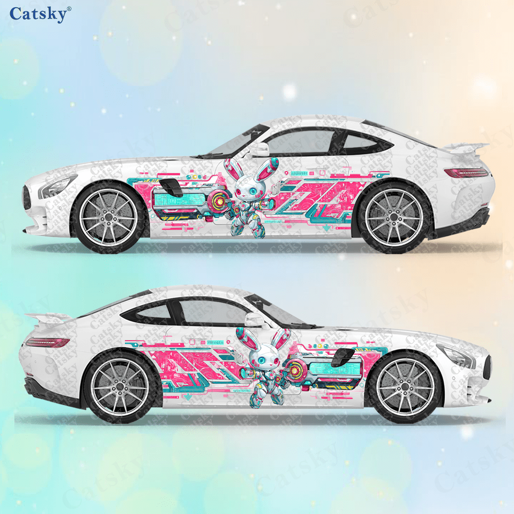2pcs Cyberpunk Line Tech Bunny - Tech Accessories To Gift ulasan dan harga