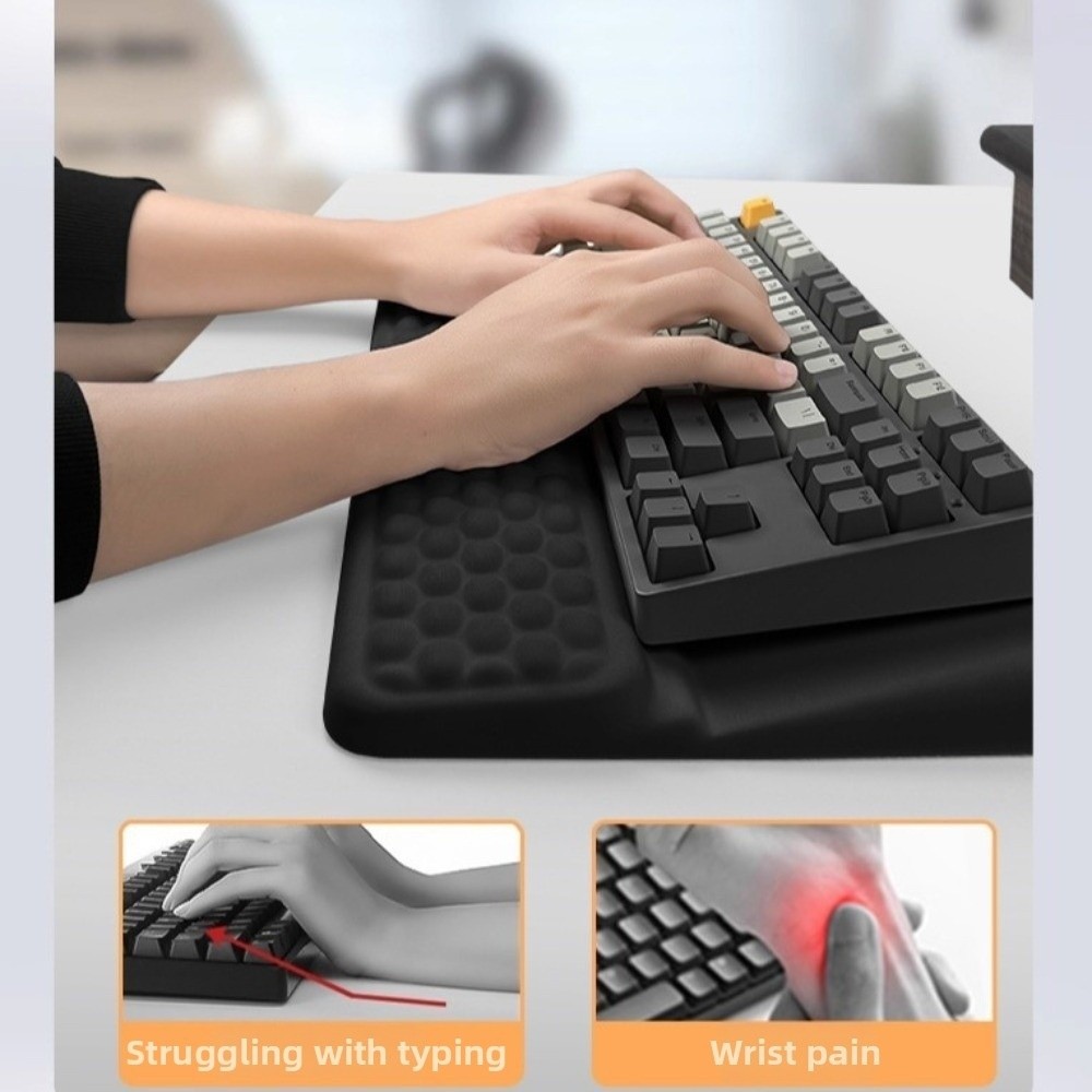 Easy Typing Non-Slip Ergonomic - Keyboard Wrist Pad Leather ulasan dan harga