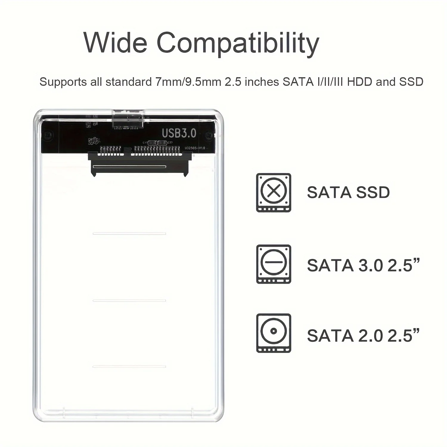 Transparent HDD Case HDD Enclo - Portable Ssd Enclosure ulasan dan harga