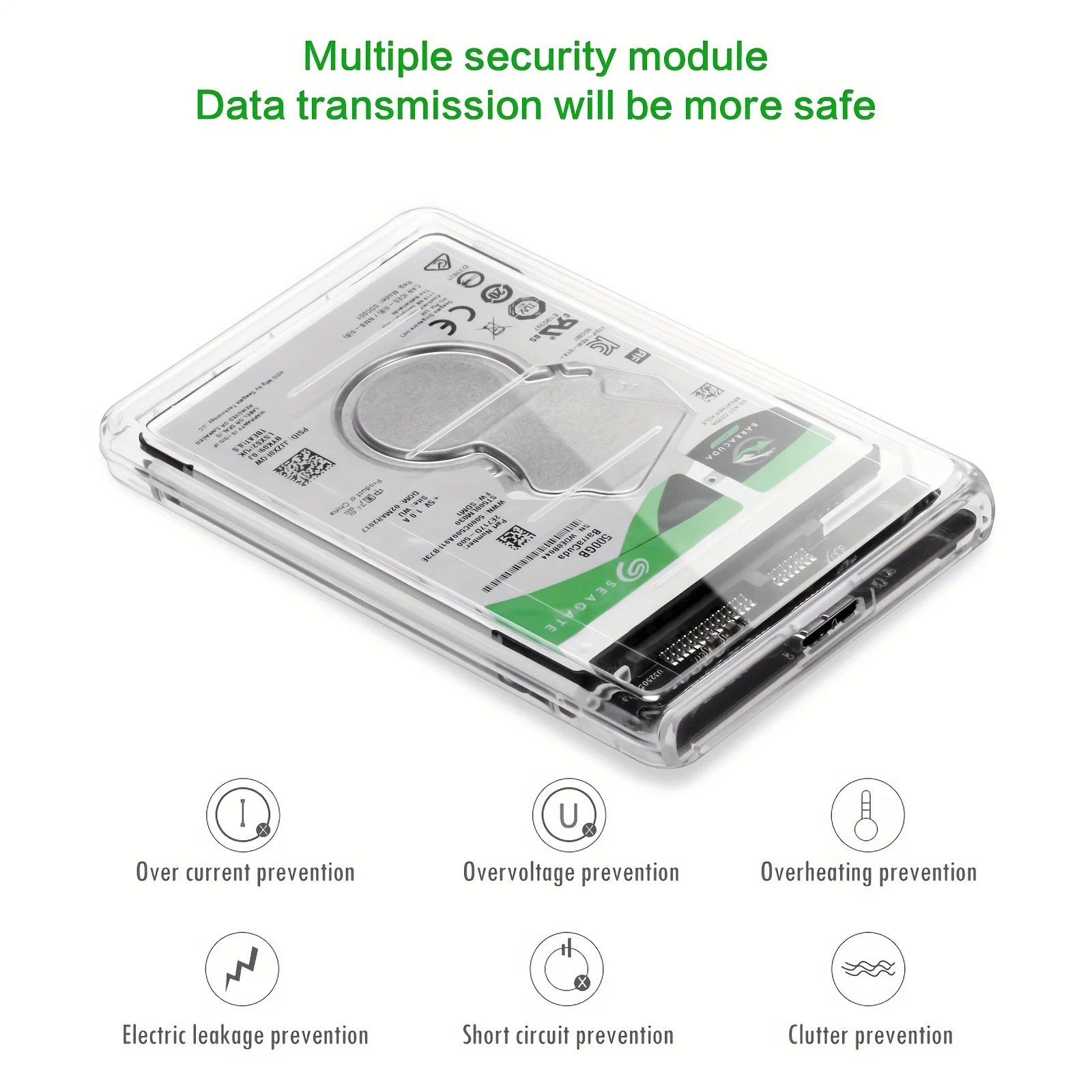 Transparent HDD Case HDD Enclo - Portable Ssd Enclosure ulasan dan harga