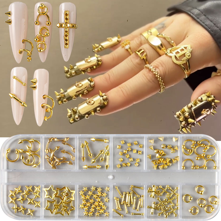 12 Grids Y2K Silvery Golden Pu - Y2K Tech Accessories ulasan dan harga