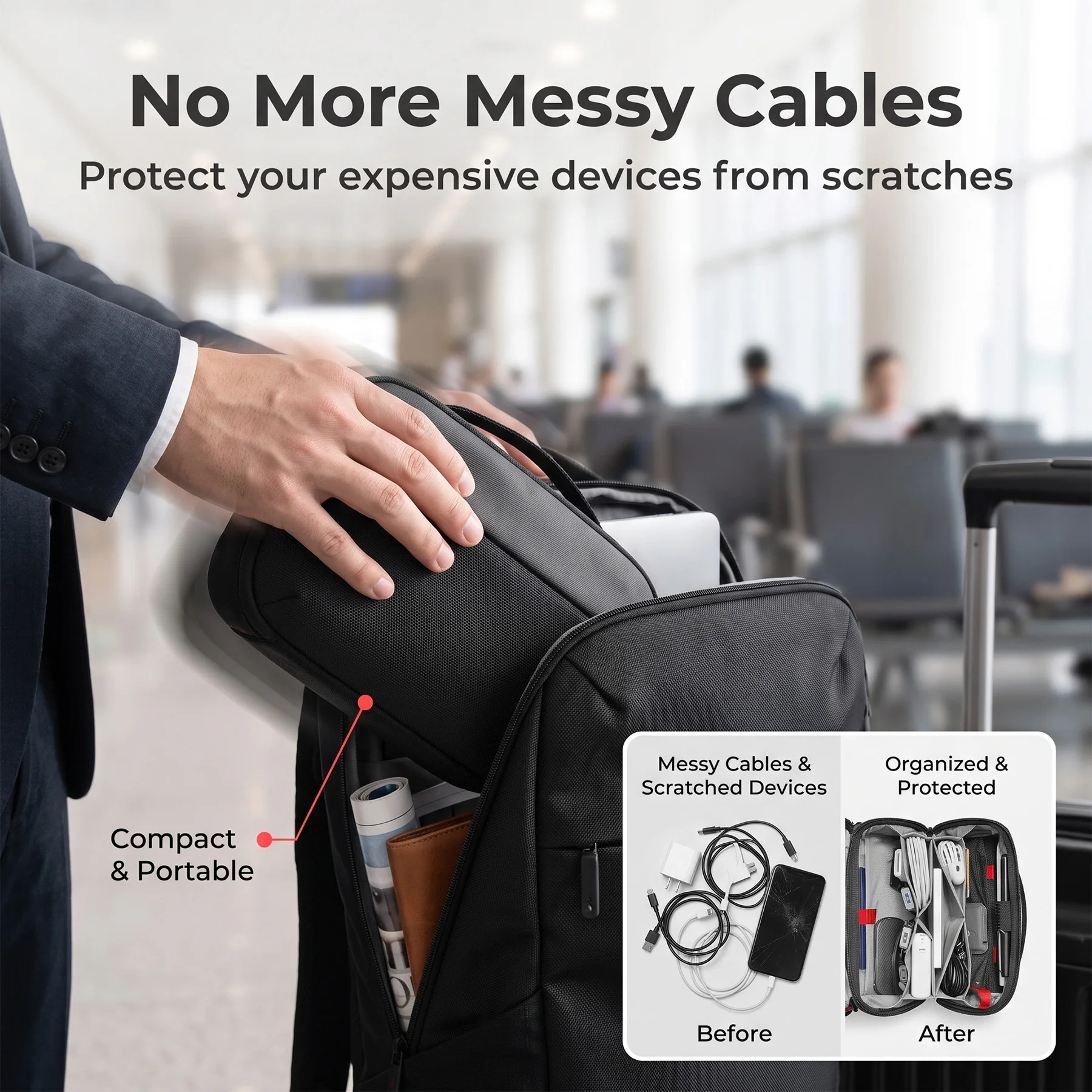 Travel Tech Organizer Pouch, W - Tech Accessories Store ulasan dan harga