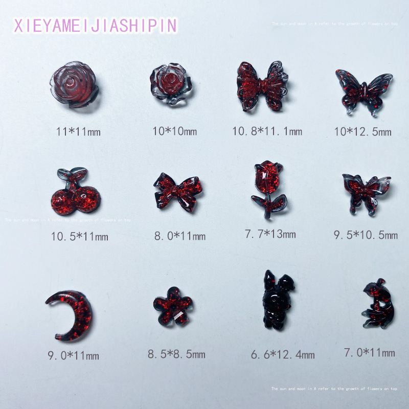 20pcs 3D Dark Gothic Resin Nai - Trending Tech Accessories ulasan dan harga