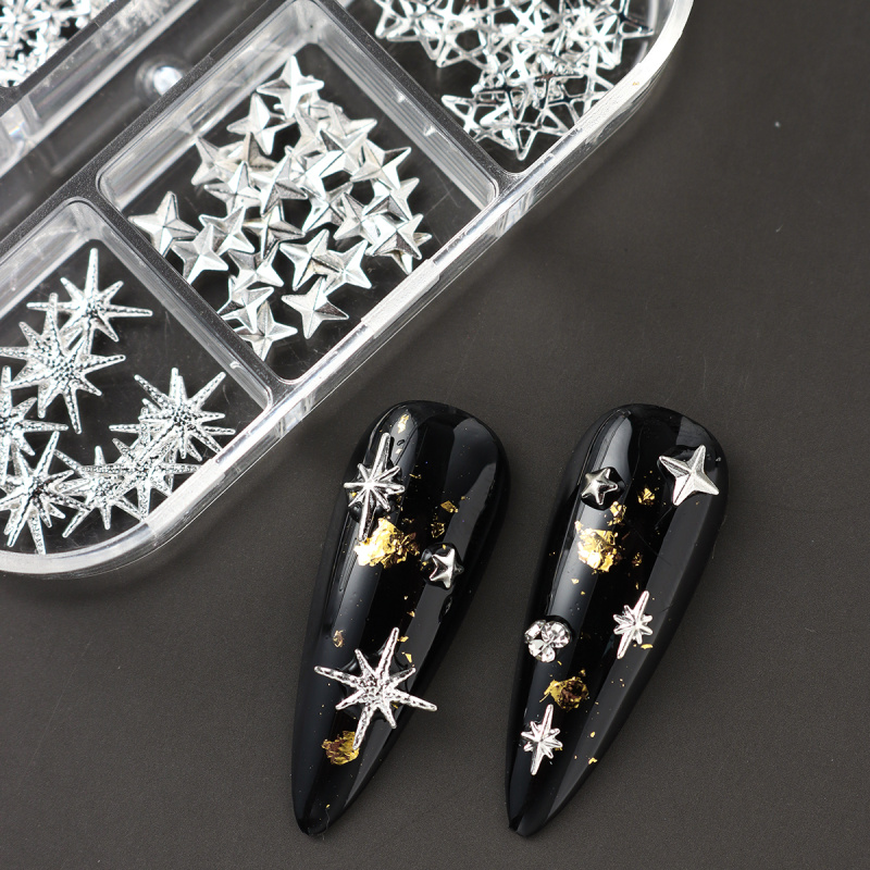 Metal Silver Star Nail Rivet S - Y2K Tech Accessories ulasan dan harga