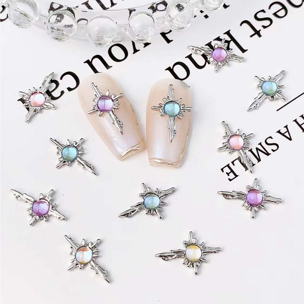 10Pcs Aurora Cross Star Nail A - Trending Tech Accessories ulasan dan harga