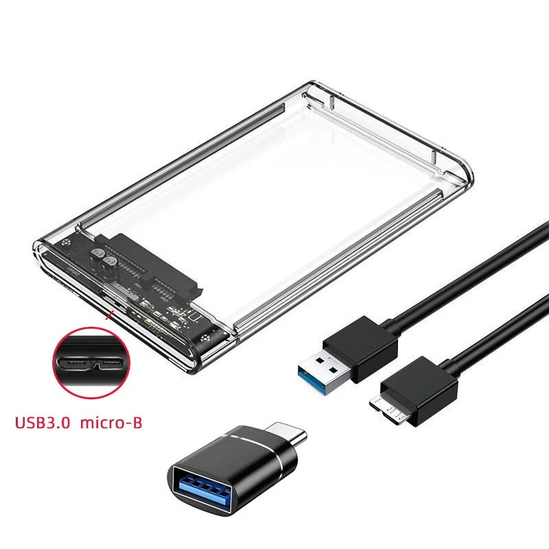 Transparent HDD Case HDD Enclo - Portable Ssd Enclosure ulasan dan harga