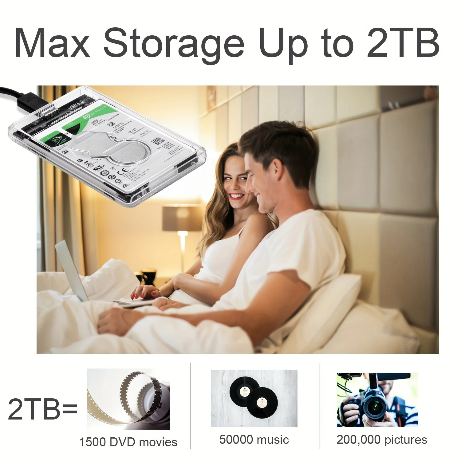 Transparent HDD Case HDD Enclo - Portable Ssd Enclosure ulasan dan harga