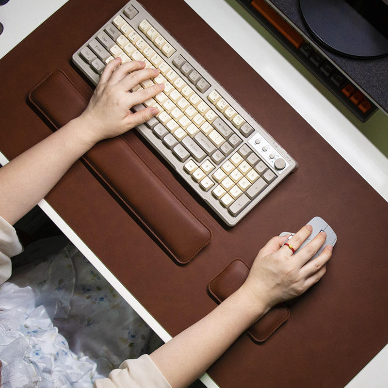 Desk Mat Waterproof PU Mouse P - Keyboard Wrist Pad Leather ulasan dan harga