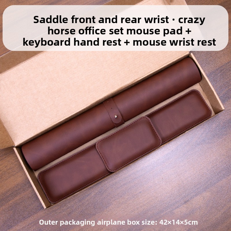 Desk Mat Waterproof PU Mouse P - Keyboard Wrist Pad Leather ulasan dan harga