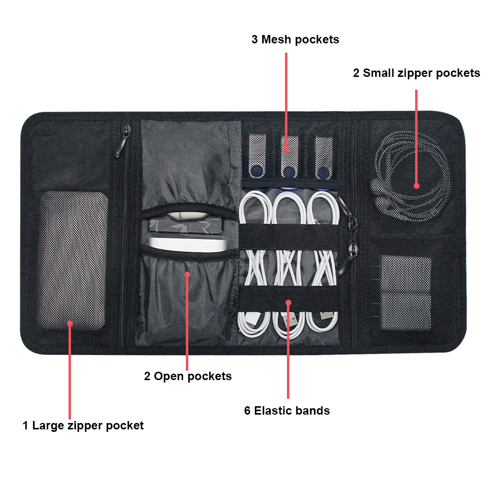 Tech Organizer Bag Cable Stora - Tech Accessories Cheap ulasan dan harga