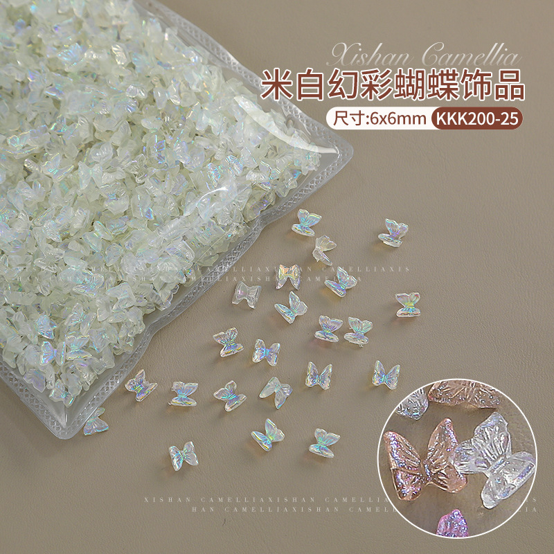 100pcs 6mm Aurora Butterfly Na - Trending Tech Accessories ulasan dan harga