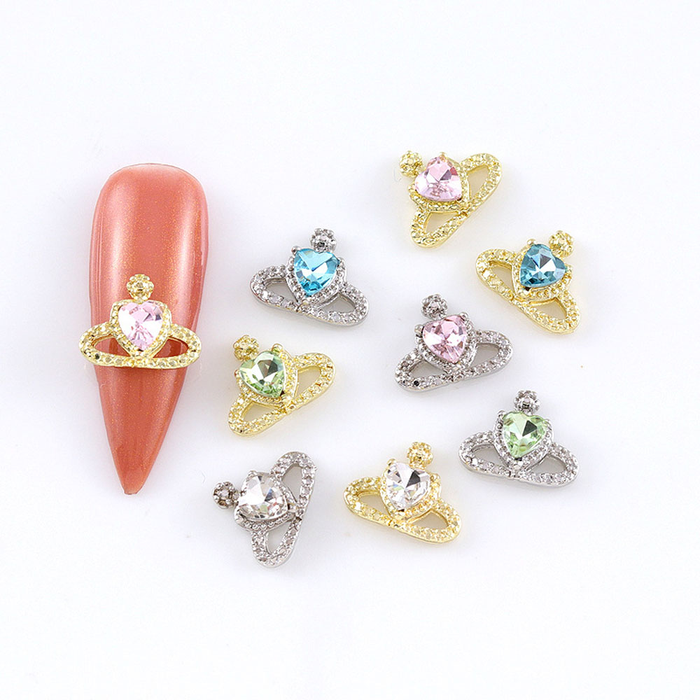 10Pcs/lot 3D Alloy Planet Nail - Trending Tech Accessories ulasan dan harga