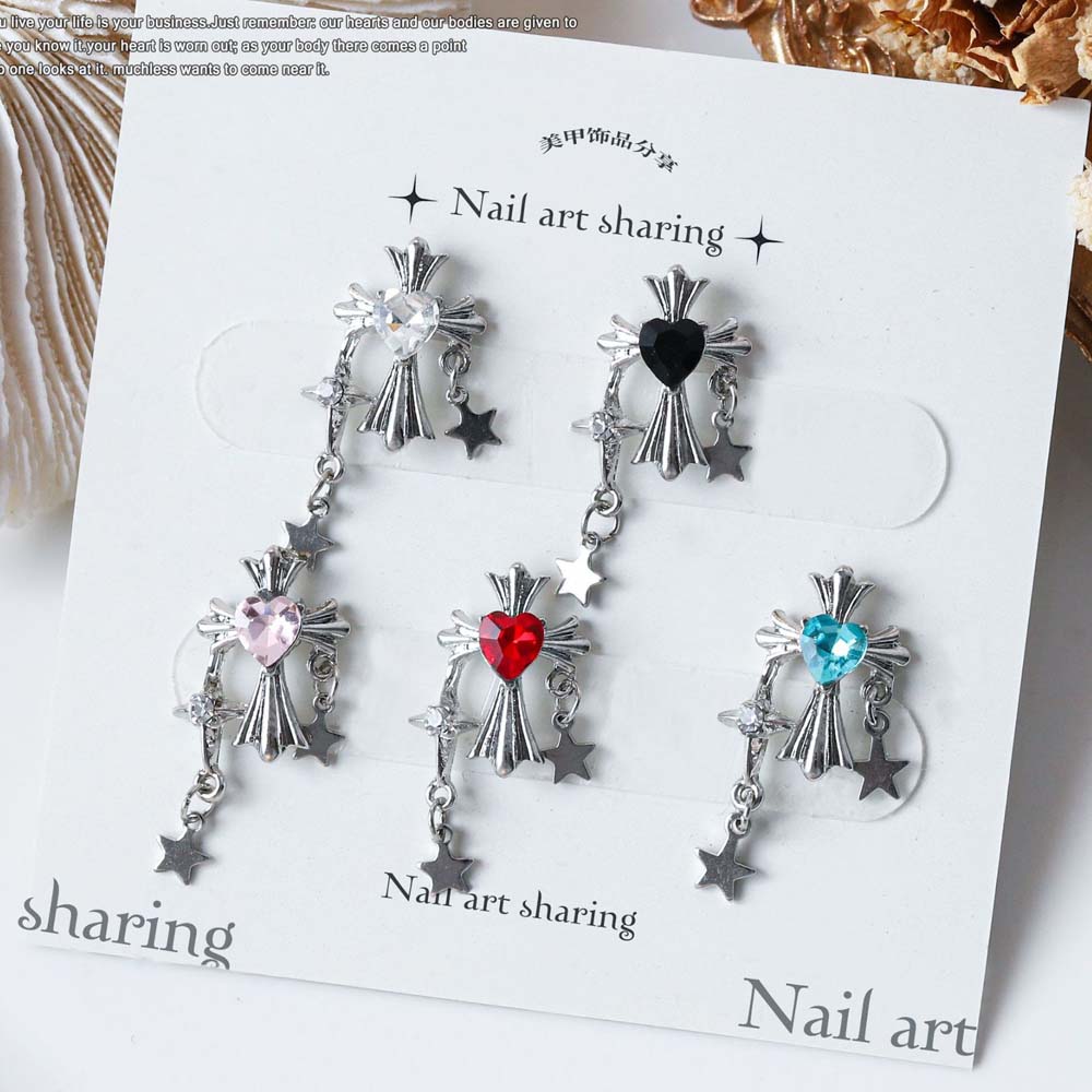 10pcs Retro Cross Chain Nail A - Trending Tech Accessories ulasan dan harga