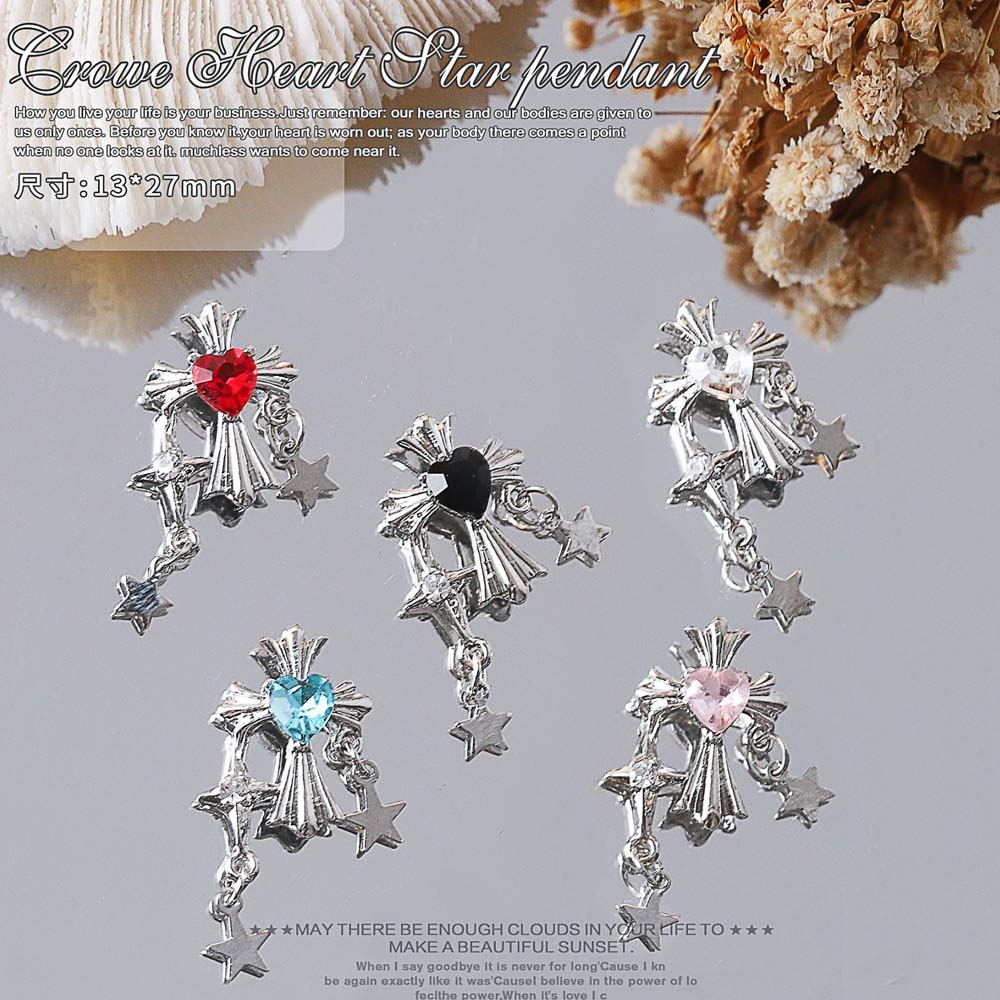 10pcs Retro Cross Chain Nail A - Trending Tech Accessories ulasan dan harga