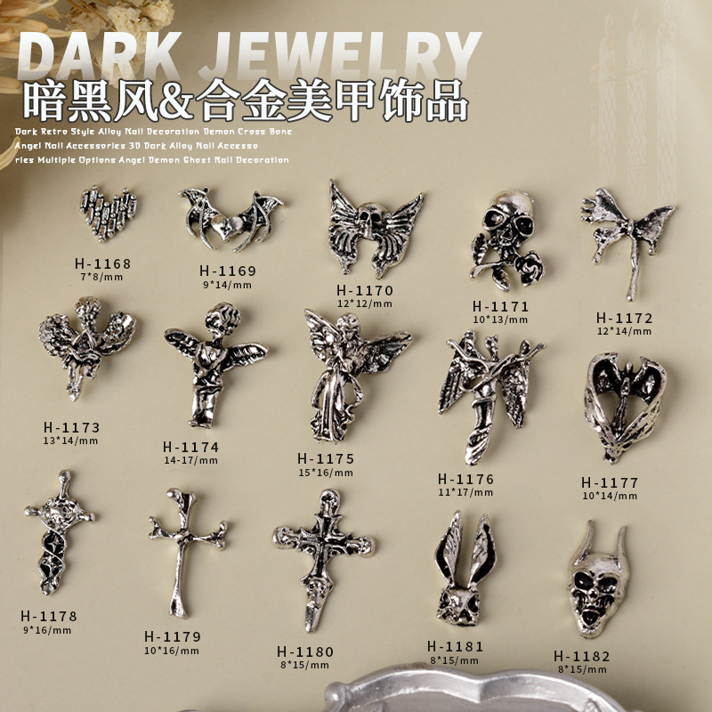 20PCS Gothic Punk Style Alloy  - Trending Tech Accessories ulasan dan harga