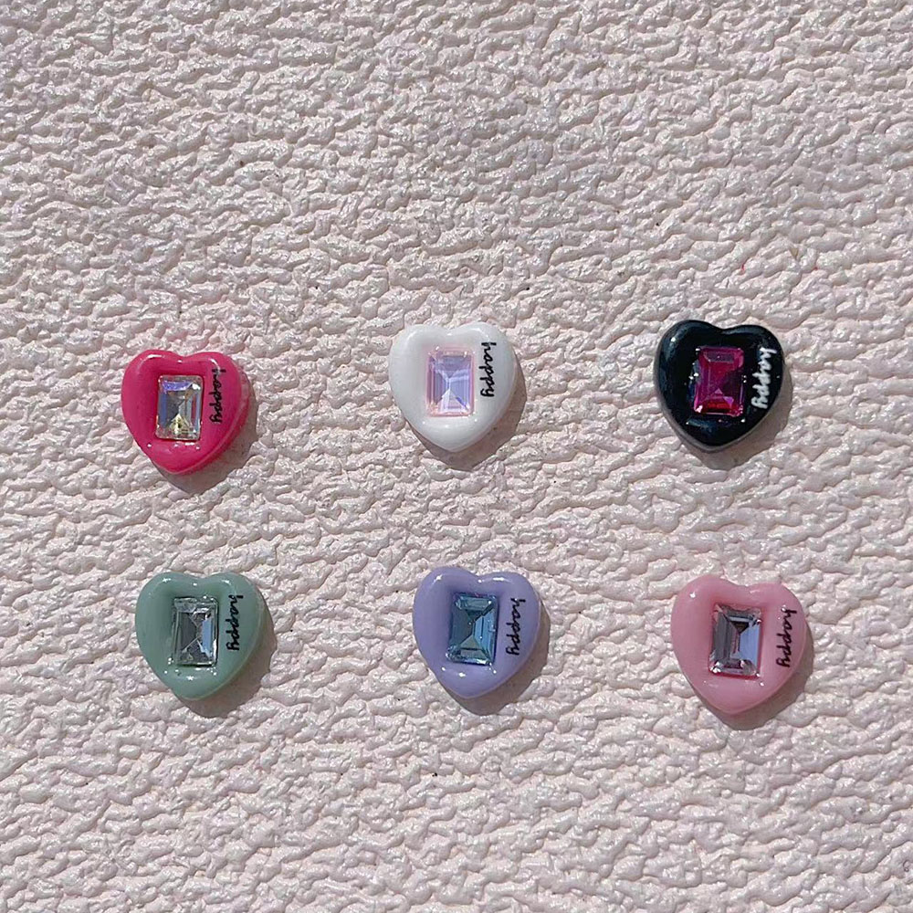 10pcs Kwaii Heart Nail Charms  - Trending Tech Accessories ulasan dan harga